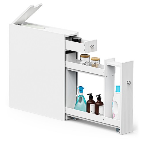 Vonhaus slim white bathroom - white,