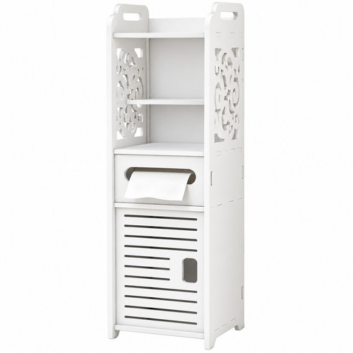 Tier white bathroom storage - 4,