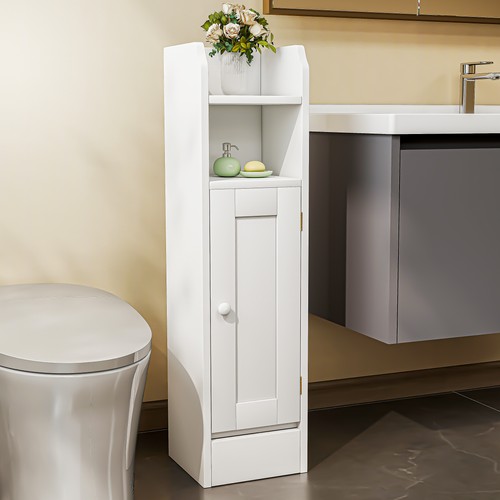 Slim bathroom floor storage - bathroom,