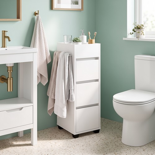 Slim bathroom floor - bathroom, cabinet