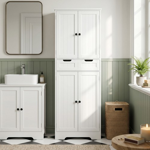 Tall bathroom cabinet storage - bathroom, cabinet,