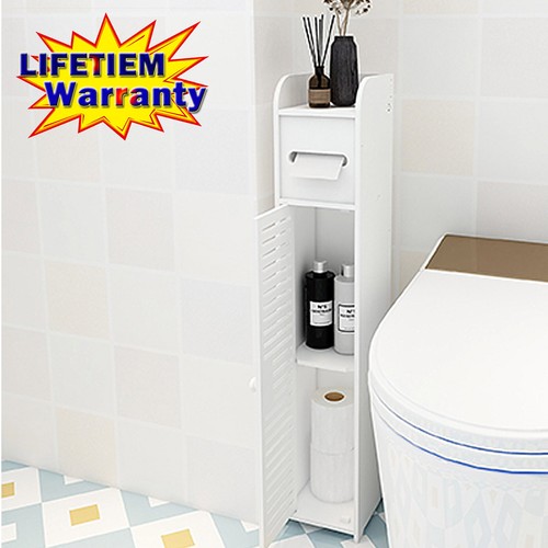 White pvc bathroom storage - white,